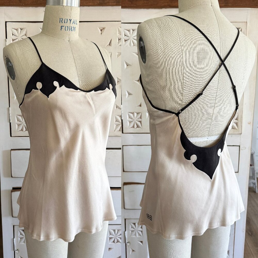 NWT KSUBI ‘Fever’ Cross-Back Silk Cami M
